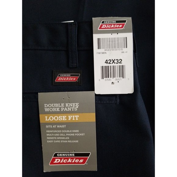 NWT Dickies Double Knee Cell Phone Pocket Work Pants Men's 42 x 32 - Picture 2 of 15